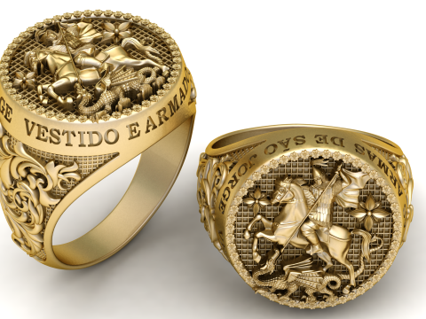 Lydda Faith Ring Elegant 3D Printable Jewelry Model 3D Baskı Modeli