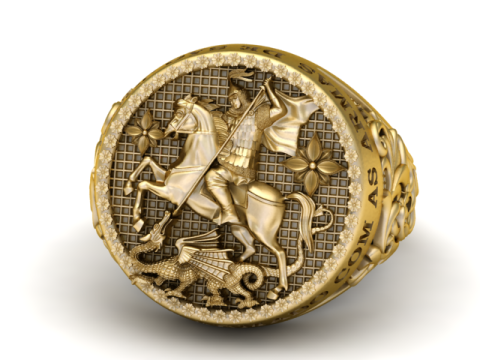 Lydda Faith Ring Elegant 3D Printable Jewelry Model Modelo de impresión 3D