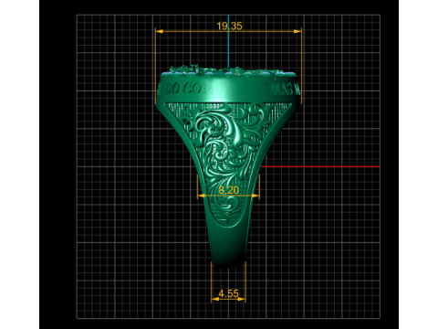 Saint George Valor Signet Ring 3D Printable Model Modelo de impresión 3D