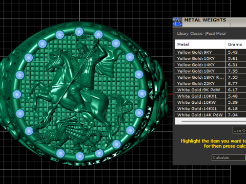 Saint George Valor Signet Ring 3D Printable Model Modelo de impresión 3D