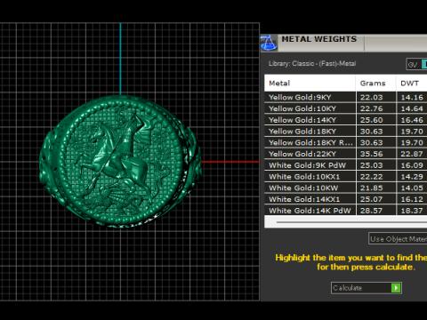 Saint George Knight Signet Ring 3D Printable Model Modelo de impresión 3D