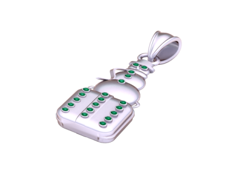 Model cetak 3d Liontin Manusia Salju Frosty Luxe Model Cetak 3D