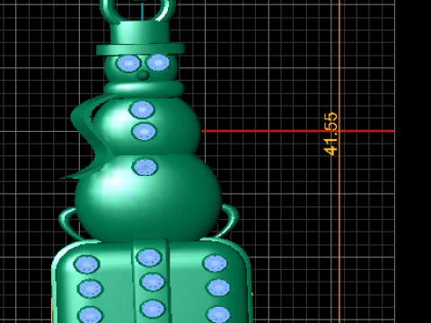 Frosty Luxe Snowman Pendant 3d printable model 3D Print Model