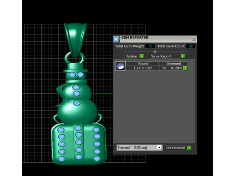 Frosty Luxe Snowman Pendant 3d printable model 3D Print Model