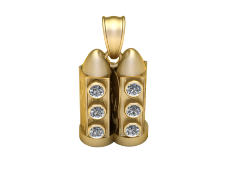Stellar Jet Rocket Pendant 3d printable model 3D Принт Модель