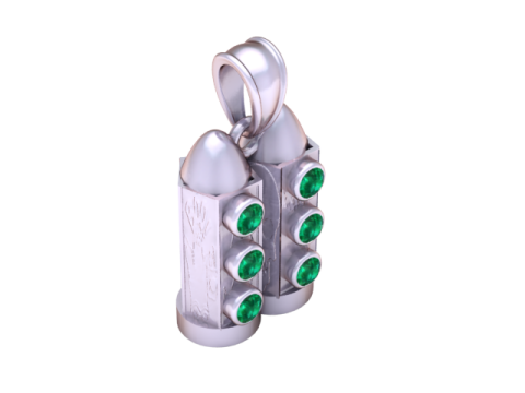 Stellar Jet Rocket Pendant 3d printable model 3D Print Model