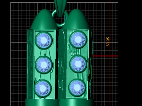 Stellar Jet Rocket Pendant 3d printable model 3D Print Model