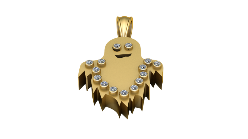 Ghostly Glam Pendant 3d printable model 3D Принт Модель .c4d .max .obj .3ds .fbx .stl .blend 