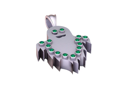 Ghostly Glam Pendant 3d printable model 3D Print Model
