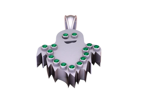 Ghostly Glam Pendant 3d printable model 3D Print Model