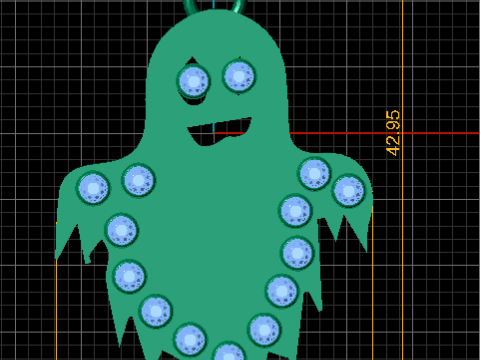 Ghostly Glam Pendant 3d printable model 3D Принт Модель