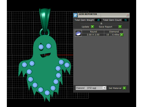 Ghostly Glam Pendant 3d printable model 3D Print Model