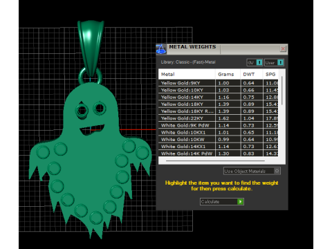 Ghostly Glam Pendant 3d printable model 3D Принт Модель