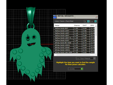 Ghostly Glam Pendant 3d printable model 3D Print Model