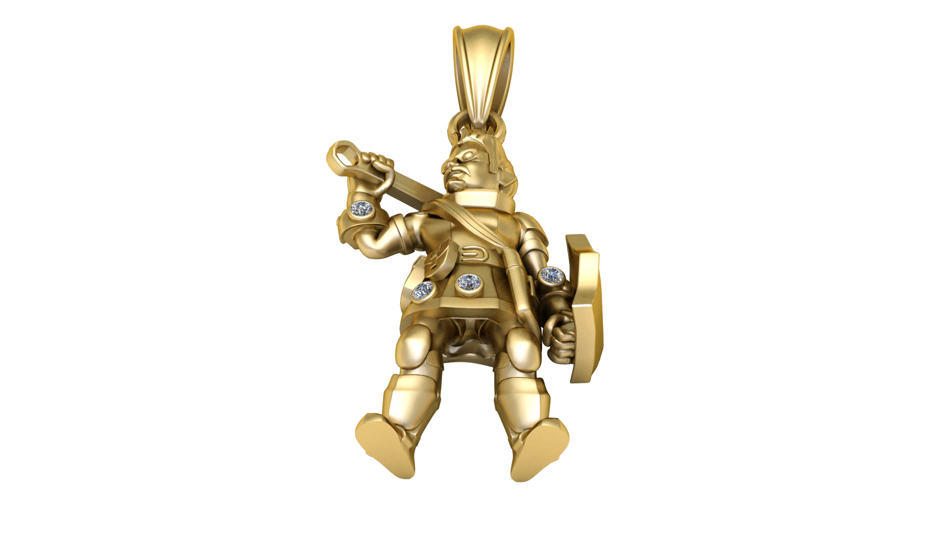 Knight Warrior Pendant 3d printable model 3D Print Model .c4d .max .obj .3ds .fbx .stl .blend