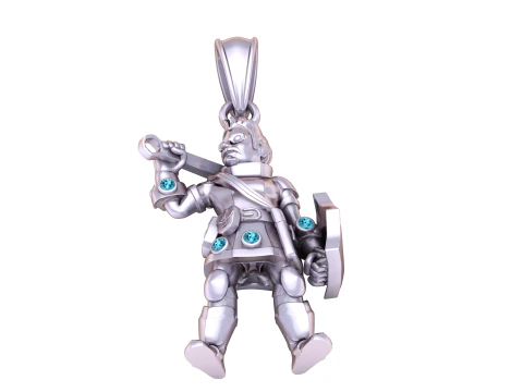 Knight Warrior Pendant 3d printable model 3D Print Model