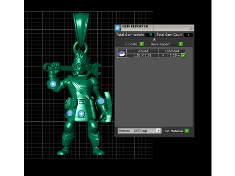 Modello stampabile 3d con ciondolo cavaliere guerriero Modello di stampa 3D