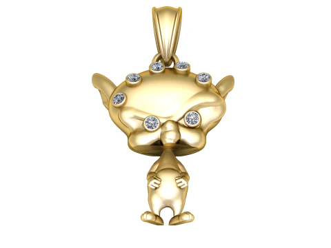 डेविल मैन पेंडेंट 3डी प्रिंट करने योग्य मॉडल 3D प्रिंट मॉडल