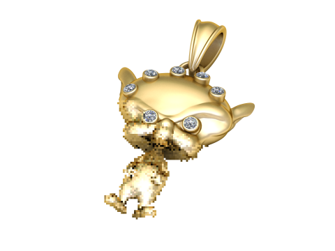 Devil man Pendant 3d printable model Model Cetak 3D
