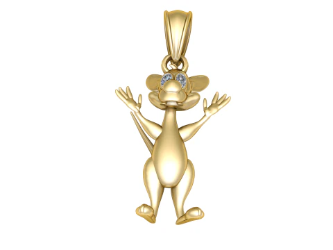 Pendentif souris fantaisiste Mod&egrave;le imprimable en 3D Modèles 3D en vedette