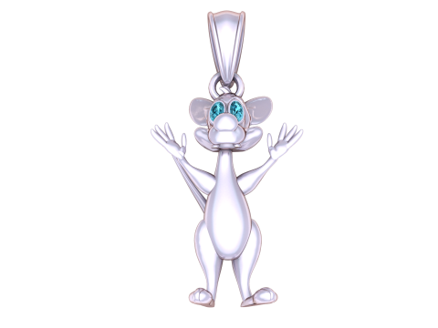 Whimsical Mouse Pendant 3d printable model 3Dプリントモデル