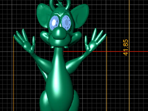 Whimsical Mouse Pendant 3d printable model 3D Print Model