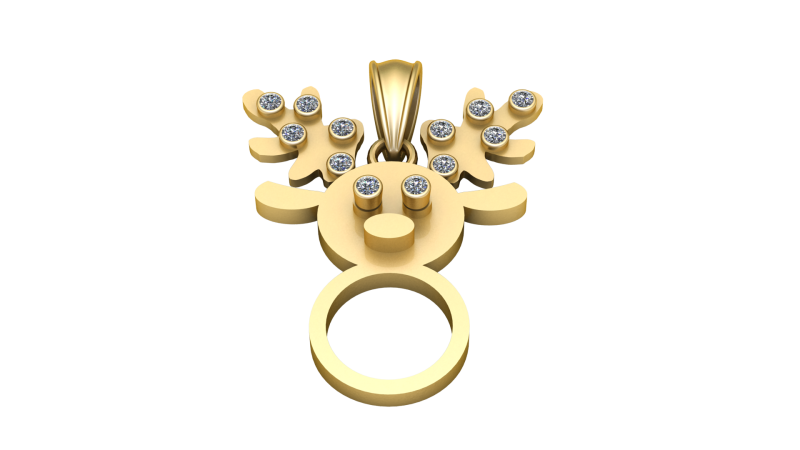 Dear face pendant 3d printable model 3D Принт Модель .c4d .max .obj .3ds .fbx .stl .blend