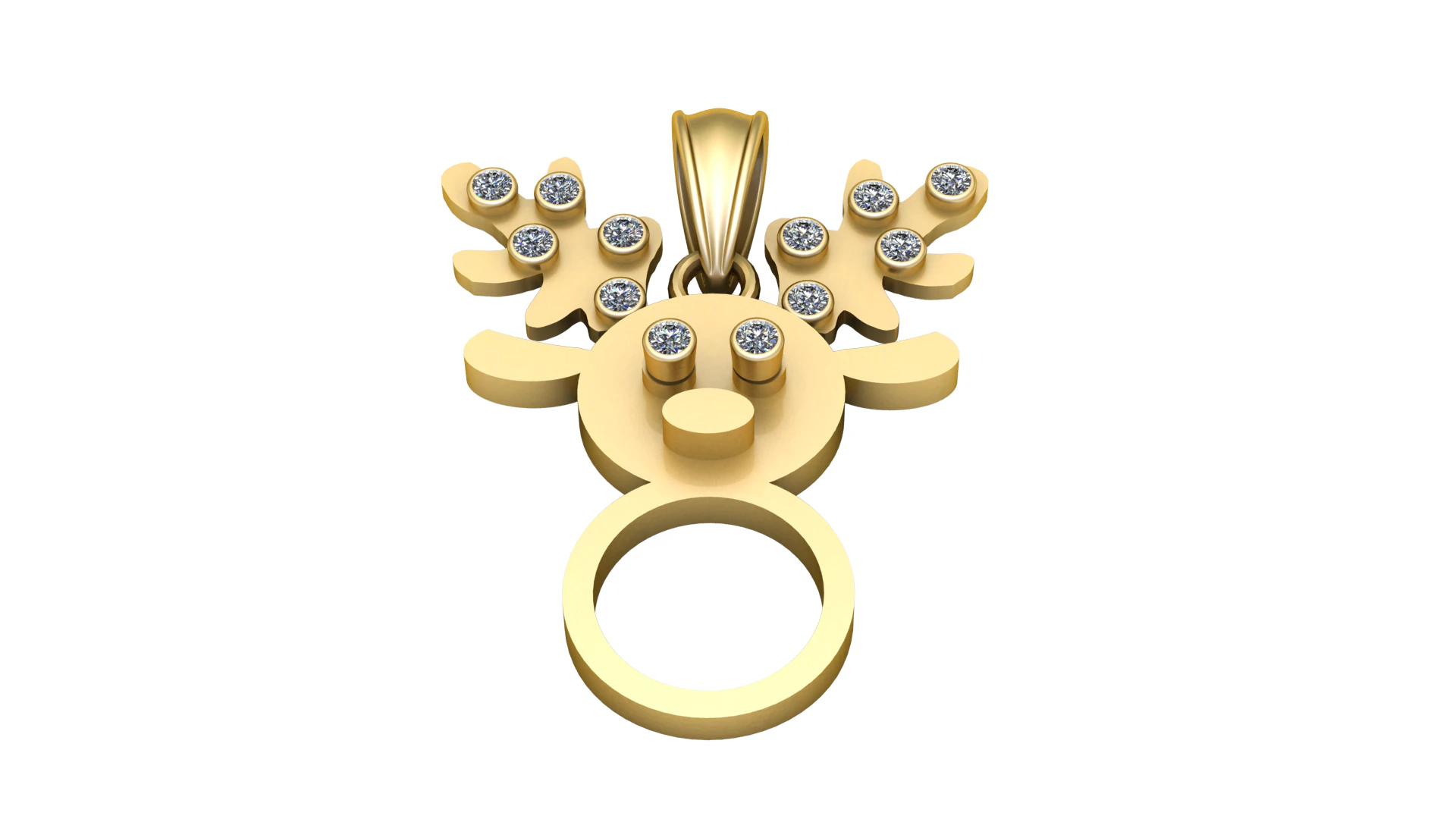 Dear face pendant 3d printable model 3D Print Model .c4d .max .obj .3ds .fbx .stl .blend 