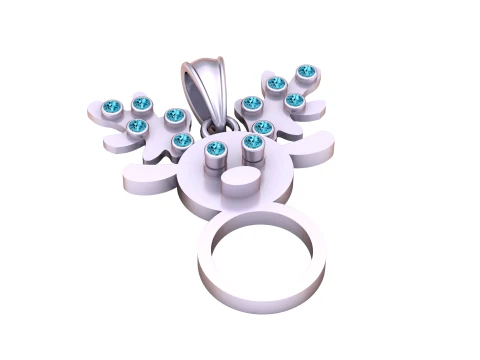 Dear face pendant 3d printable model 3D Print Model