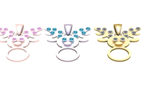 Dear face pendant 3d printable model 3D Print Model