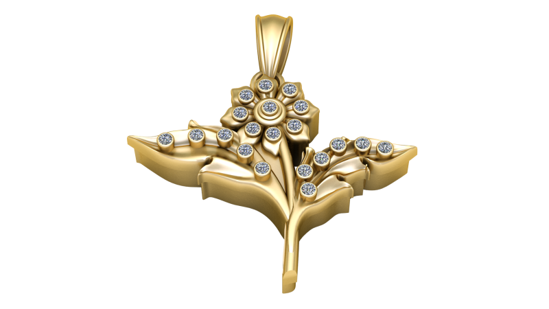 Sunflower Pendant 3d printable model 3D Принт Модель .c4d .max .obj .3ds .fbx .stl .blend