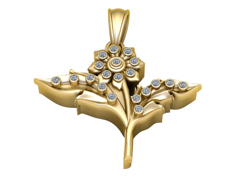 Sunflower Pendant 3d printable model 3D Print Model