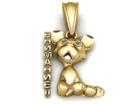 狗动物吊坠 3D 打印模型 3D 打印模型