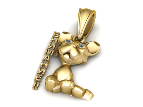 Dog animal pendant 3D printable model 3D Принт Модель