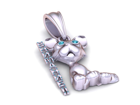 Dog animal pendant 3D printable model 3D Принт Модель