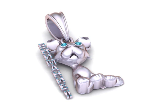 Dog animal pendant 3D printable model 3D Print Model