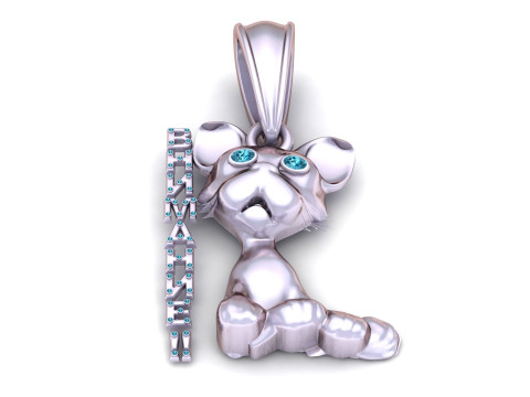 Dog animal pendant 3D printable model 3D Принт Модель