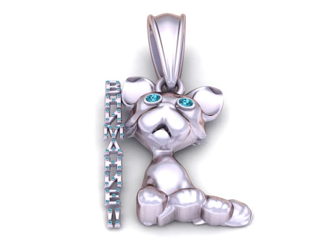 Dog animal pendant 3D printable model 3D Print Model