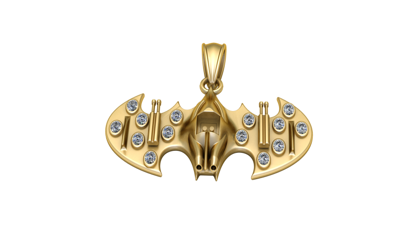 Batman Pendant 3d printable model 3D Принт Модель .c4d .max .obj .3ds .fbx .stl .blend