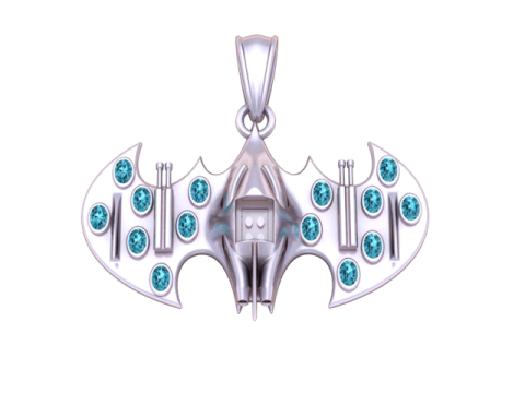 蝙蝠侠吊坠 3D 可打印模型 3D 打印模型