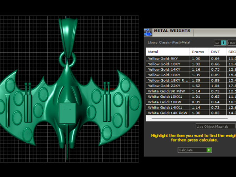 蝙蝠侠吊坠 3D 可打印模型 3D 打印模型
