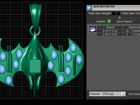 蝙蝠侠吊坠 3D 可打印模型 3D 打印模型