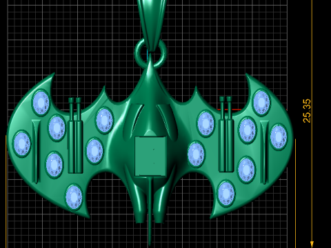 蝙蝠侠吊坠 3D 可打印模型 3D 打印模型