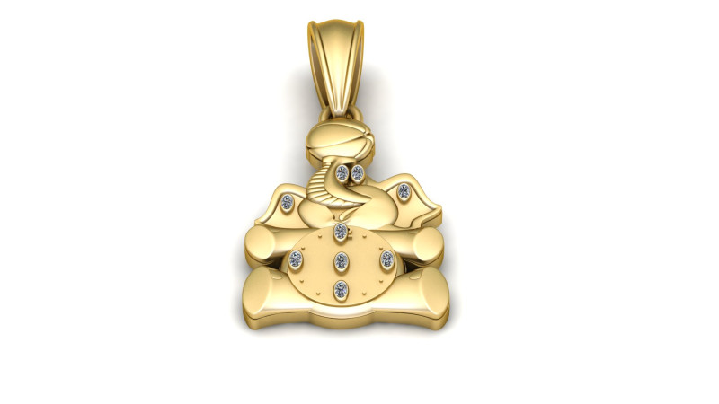 Ganesha Pendant 3d printable model 3D 打印模型 .c4d .max .obj .3ds .fbx .stl .blend