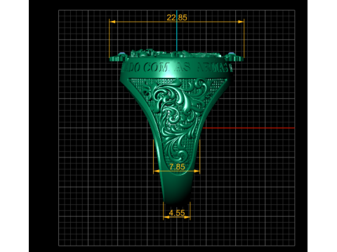 Saint George Warrior Ring 3D Printable Jewelry Model 3D Принт Модель
