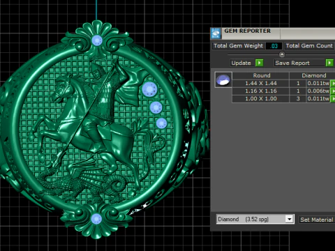 Saint George Warrior Ring 3D Printable Jewelry Model 3D Print Model