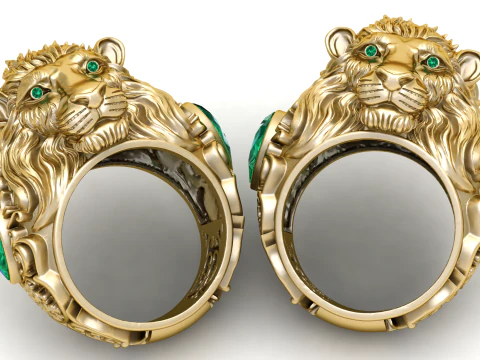 Majestic Lion Head Ring 3D Printable Model Description 3D Print Model