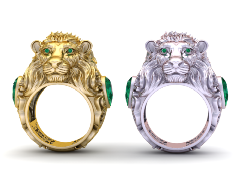 Majestic Lion Head Ring 3D Printable Model Description 3D Print Model