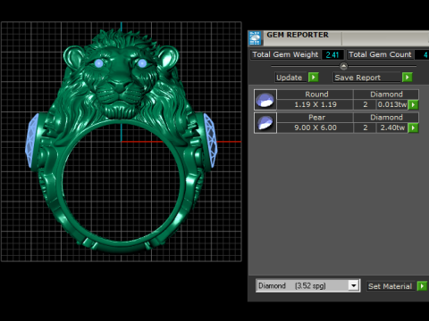 Majestic Lion Head Ring 3D Printable Model Description 3D Print Model