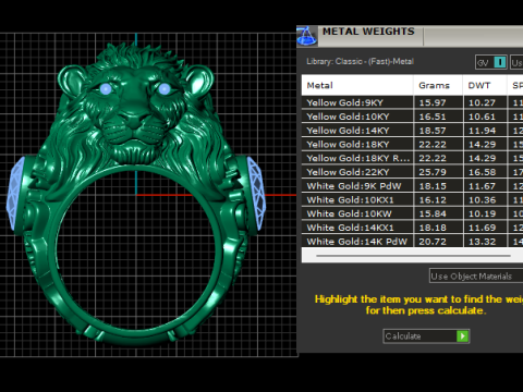 Majestic Lion Head Ring 3D Printable Model Description 3D Print Model